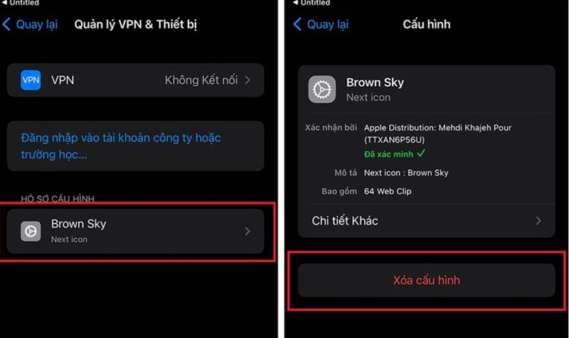 Xóa cài đặt icon ứng dụng trên iPhone