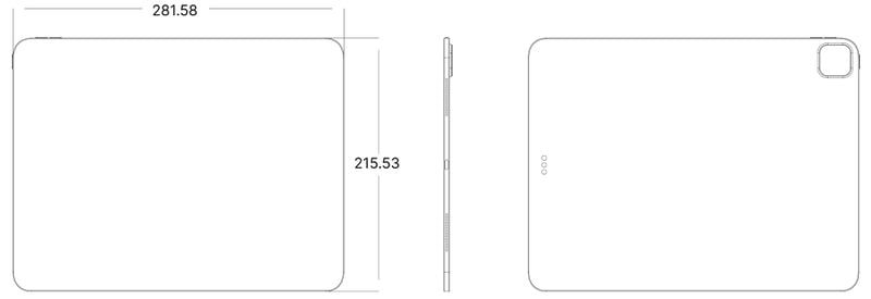 Thiết kế mỏng của OLED iPad Pro