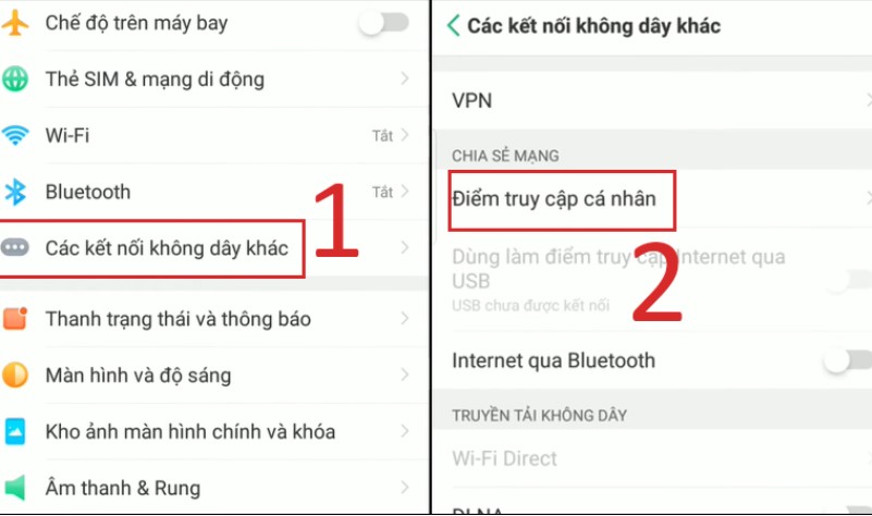 Bật 4G trên Oppo