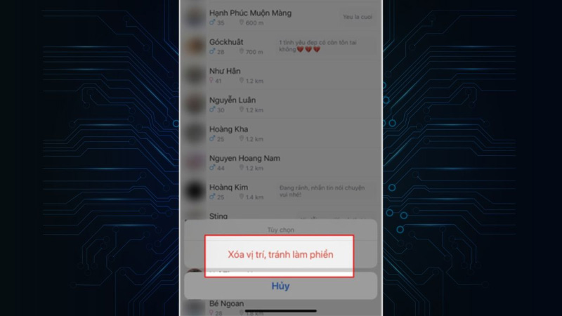 Zalo không có tìm quanh đây