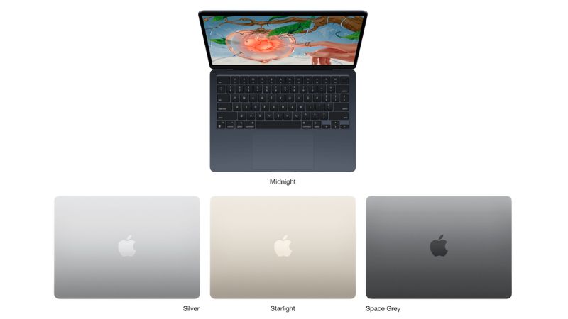 các màu macbook air m2