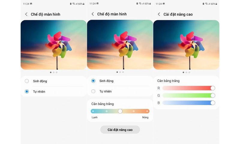 Bạn có thể tùy chỉnh các cài đặt màu sắc màn hình khác nhau cho điện thoại Samsung của bạn
