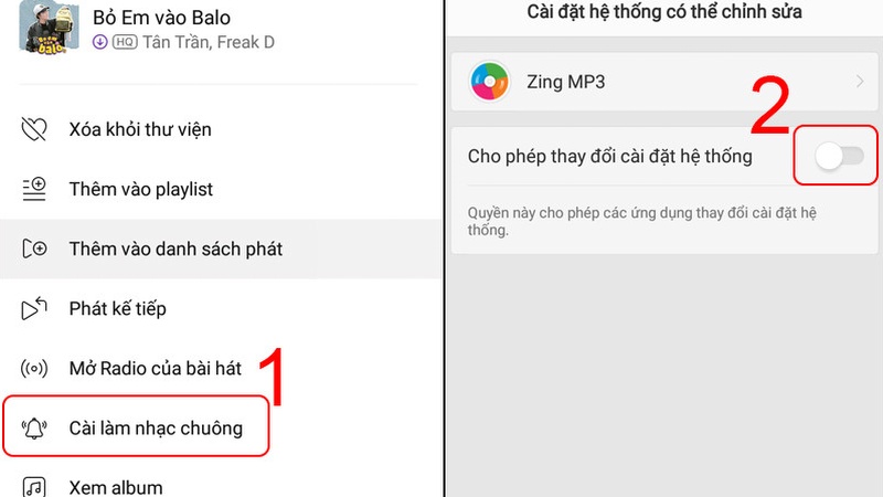 Cách cài nhạc Zing MP3 làm nhạc chuông cho Oppo 3