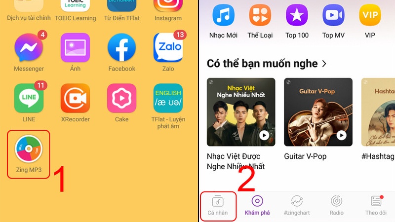 Cách cài nhạc Zing MP3 làm nhạc chuông cho Oppo 1