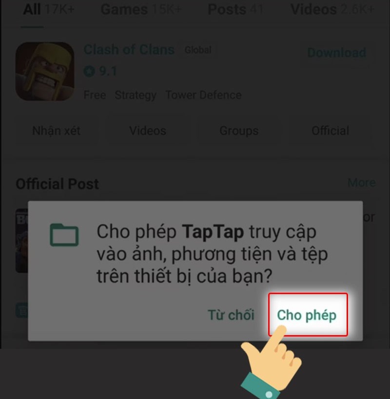 Cách tải game Clash Of Clans trên Android 