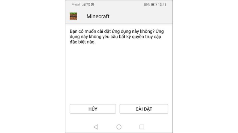 tiến hành cài đặt
