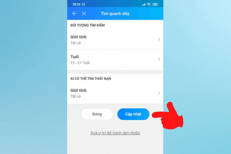 cách tìm bạn quanh đây trên Zalo