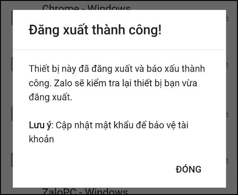 Cách đăng xuất Zalo từ xa