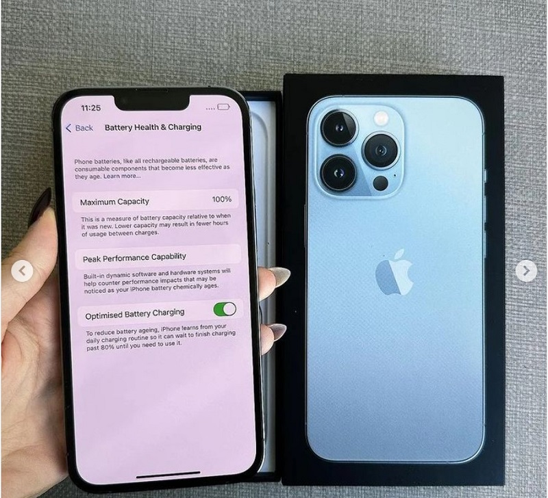 Đánh giá chất lượng pin iPhone 13 Pro Max xanh dương