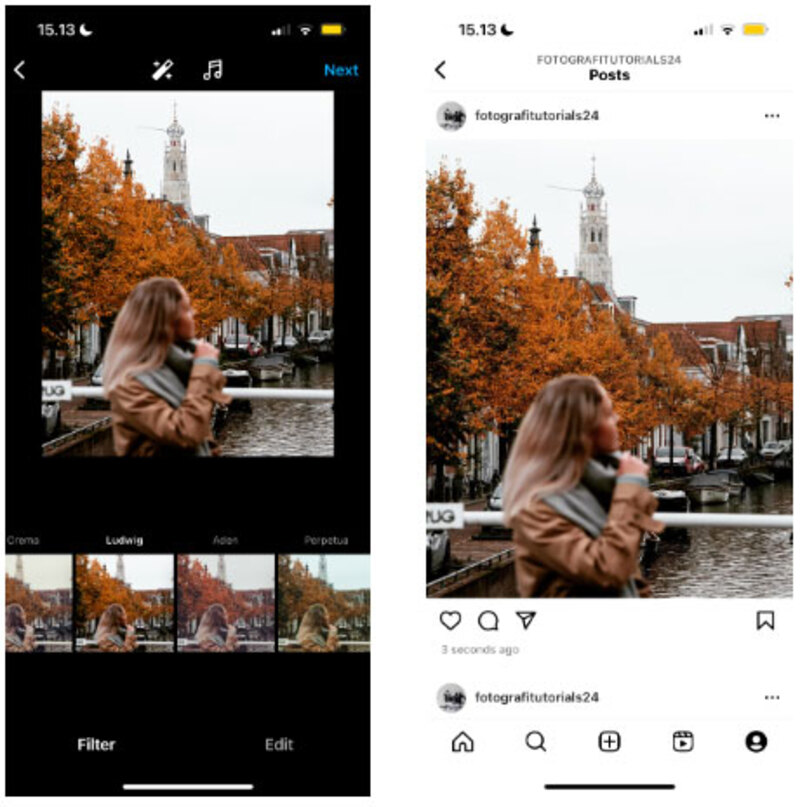 filter Instagram màu đẹp