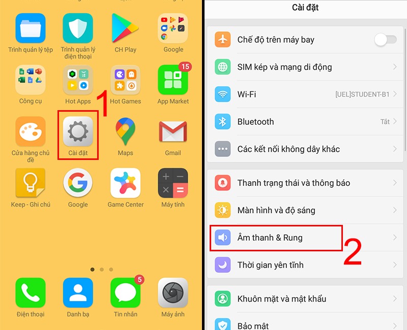 Oppo bị mất âm thanh
