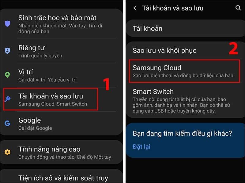 Cách khôi phục ảnh đã xóa vĩnh viễn trên Samsung thông qua ứng dụng Samsung Cloud