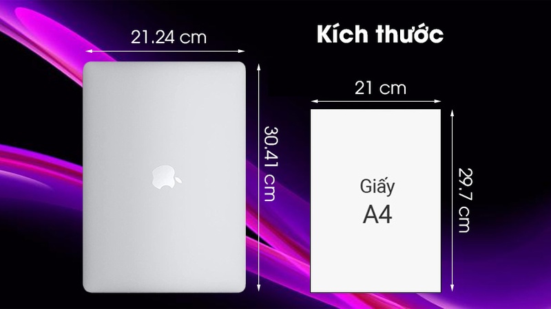 Kích thước MacBook Air M1 bao nhiêu inch?