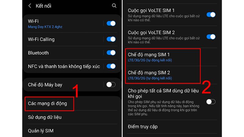 lỗi sim không có dịch vụ trên android
