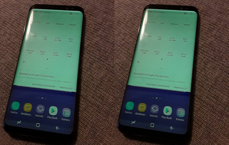 màn hình điện thoại Samsung bị đổi màu