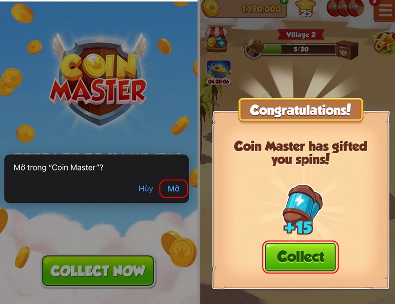 Mẹo chơi Coin Master nhận Spin