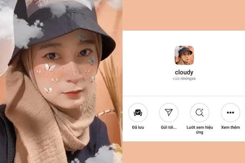 Filter Cloudy trên Instagram