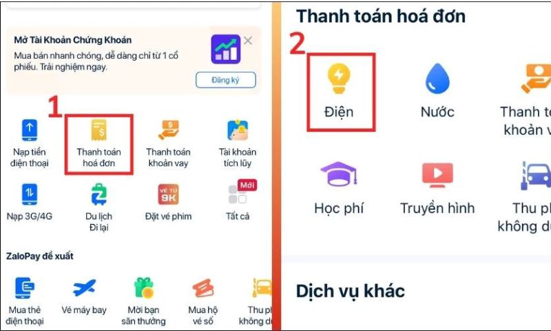 cách đăng ký thông báo tiền điện qua zalo