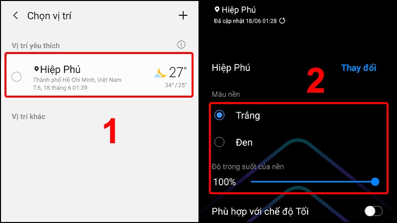  Cài đặt thời tiết trên màn hình Samsung 