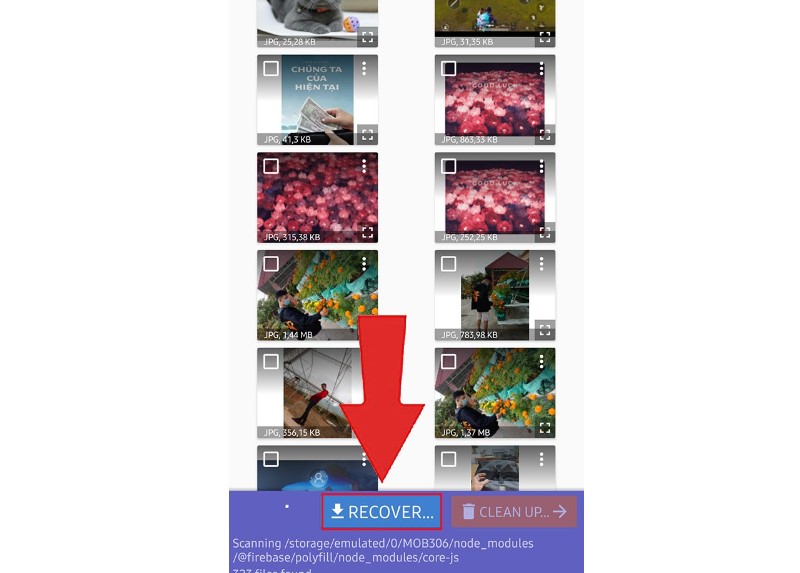 Cách lấy lại ảnh đã xóa