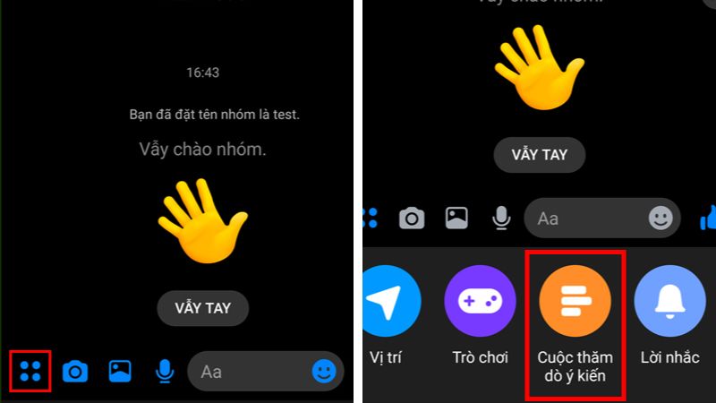 Cách tạo bình chọn trên Messenger