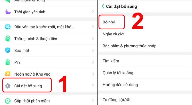 Kiểm tra dung lượng Oppo
