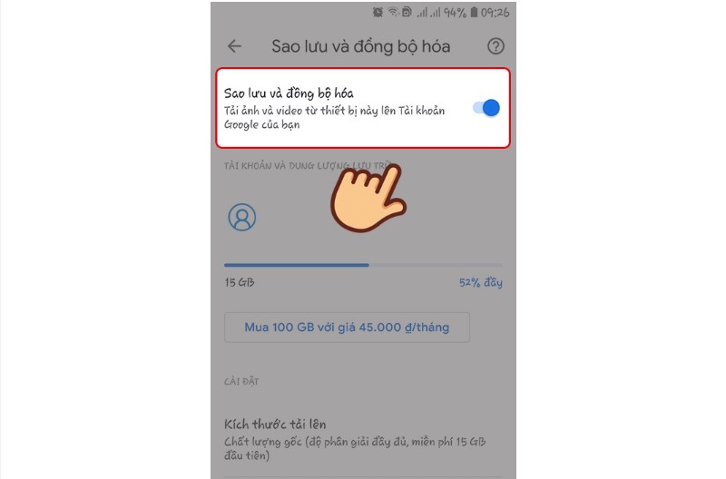 Lưu ảnh trên Google Photo