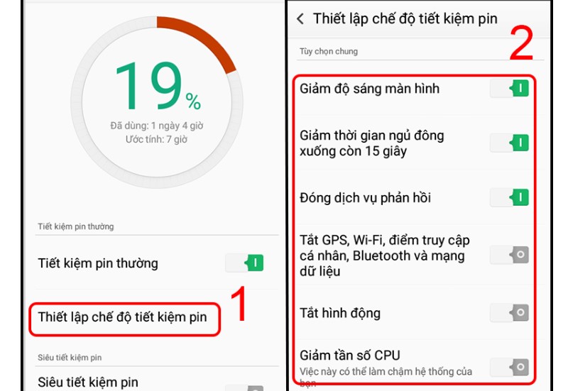  Tình trạng pin tụt nhanh trên Android 