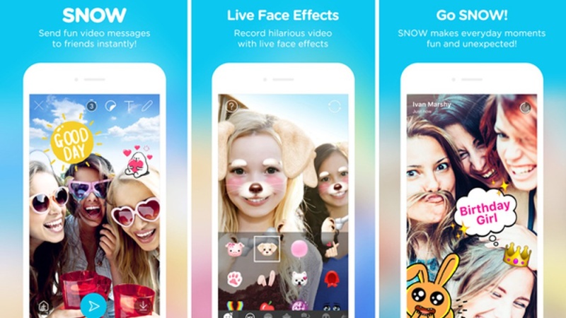 App chỉnh sửa ảnh đẹp Snow
