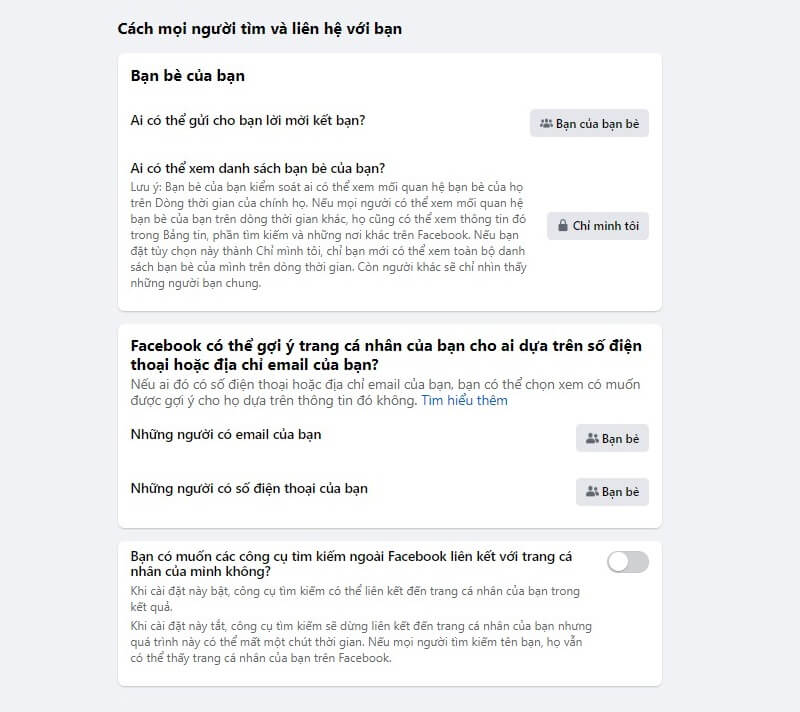 cách ẩn bạn bè trên Facebook trên điện thoại Samsung