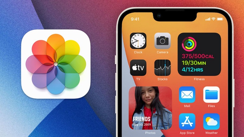 Vào mục Ảnh trên iPhone để tiến hành cắt video