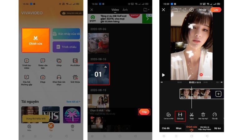 cắt video với viva