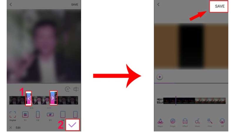 cắt video với magic video