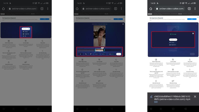 cắt video với online-video-cutter