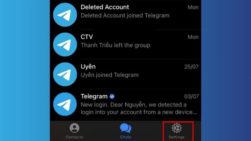 cách đăng nhập Telegram bằng Gmail