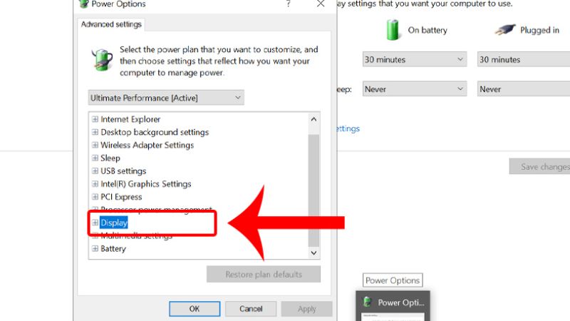 cách để laptop không tắt màn hình win 11