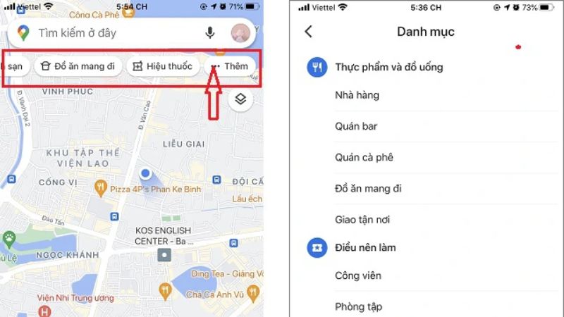 cách dùng google map