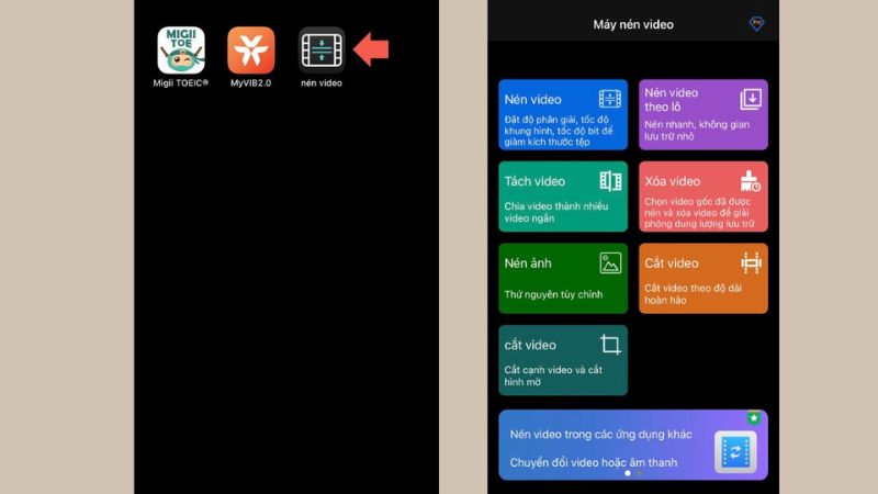 cách nén bằng video compress