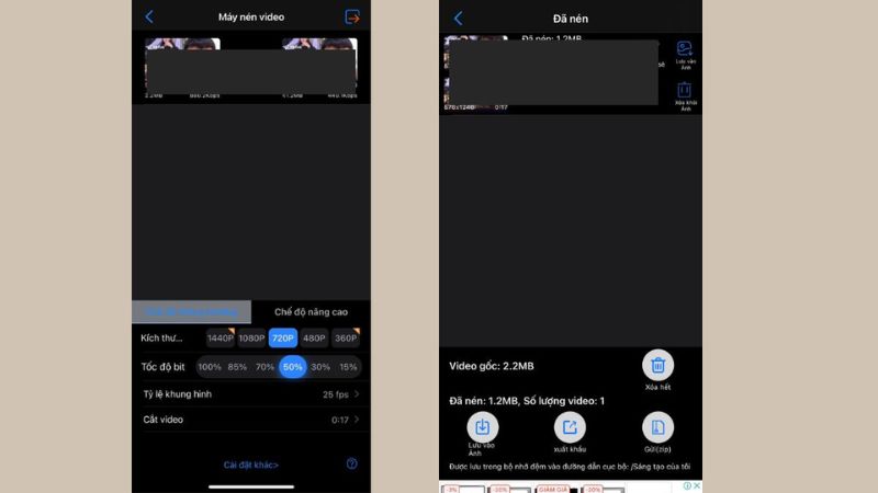 cách nén bằng video compress