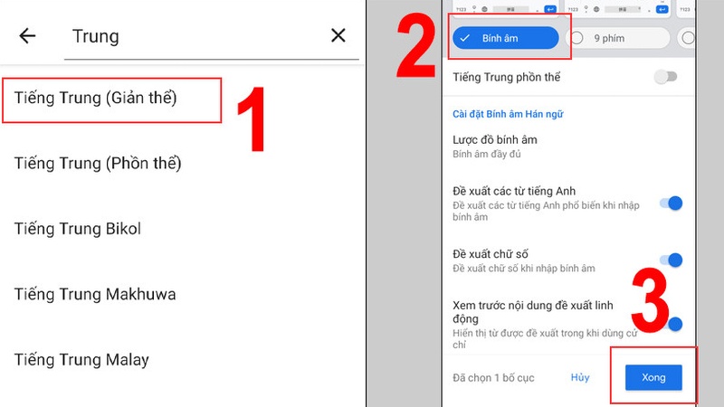 Cách gõ pinyin có dấu trên điện thoại Samsung (cài đặt sẵn) 4