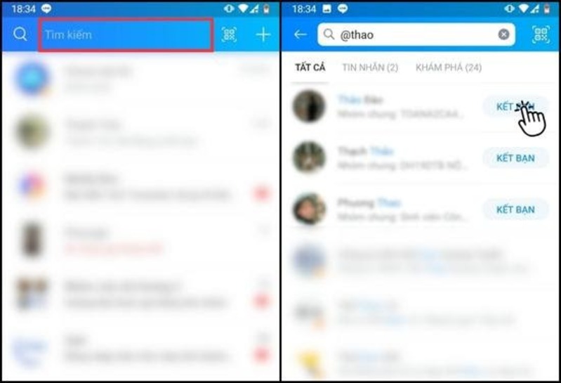 Cách tìm bạn trên Zalo không cần số điện thoại
