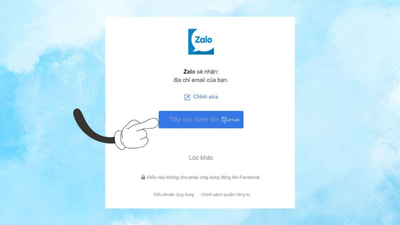 cách lấy lại mật khẩu Zalo qua Facebook