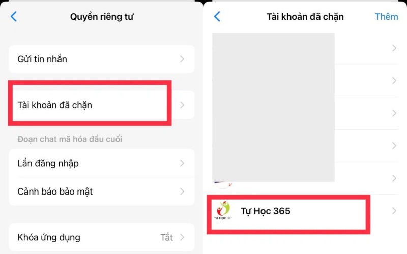 Cách mở chặn messenger khi đã xóa tin nhắn trên điện thoại iPhone 2