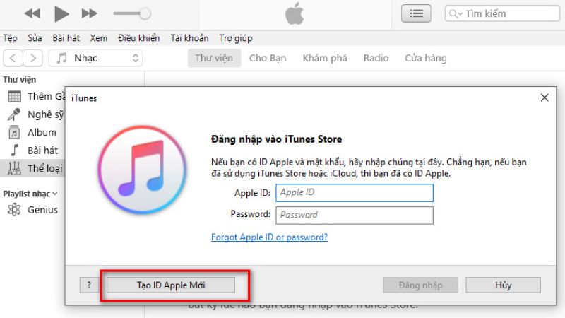 mở itunes trên máy tính
