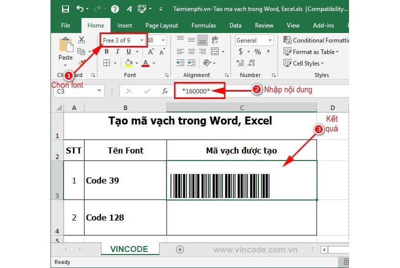 Cách tạo mã vạch trong Excel dễ thực hiện nhất