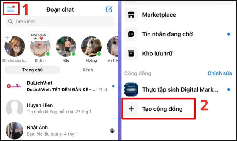 cách tạo nhóm chat cộng đồng trên Facebook