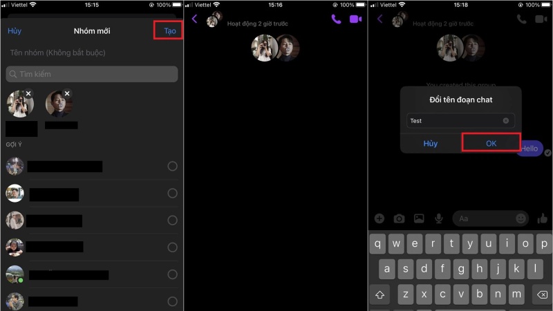 Hướng dẫn cách tạo nhóm trên Messenger trên điện thoại