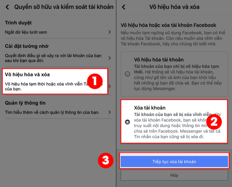 cách xóa tài khoản Facebook khi không đăng nhập được