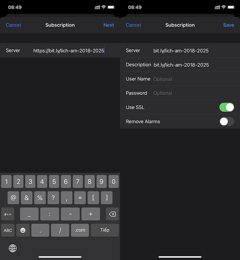 Dán link đã copy ở bước 2 vào