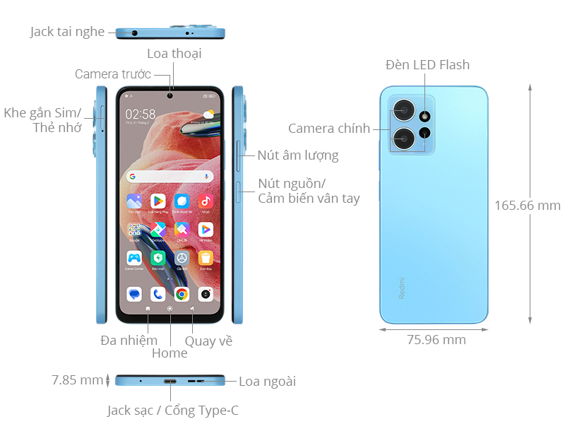 Điện thoại Xiaoni Redmi 12